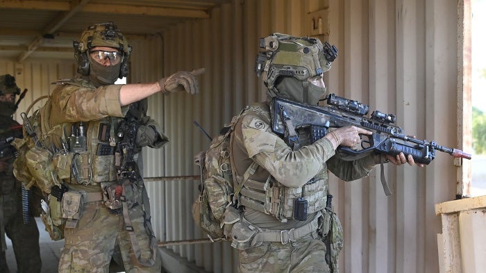 Australian soldiers take part in training exercises in Townsville, Australia, June 30, 2023.