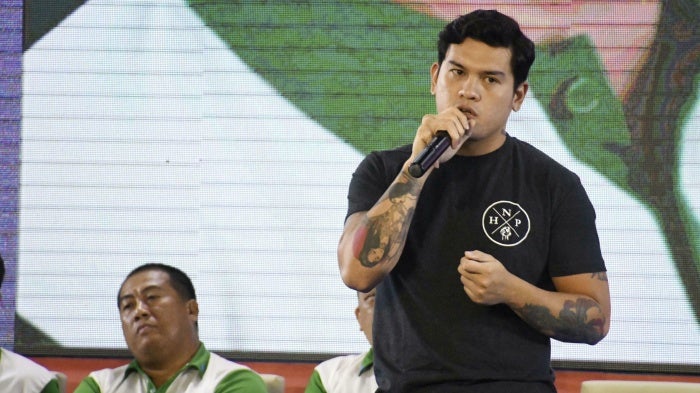 Sebastian Duterte, currently the mayor of Davao City, delivers a speech at a campaign rally in Davao City, the  hometown of his father, then-President Rodrigo Duterte, May 10, 2019.