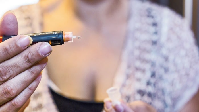  Insulin injection for type 1 diabetes. 