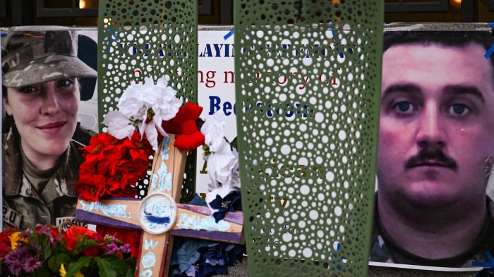 The site of the shooting of US National Guard members Spc. Sarah Beckstrom and Air Force Staff Sgt. Andrew Wolfe in Washington, DC, December 10, 2025.