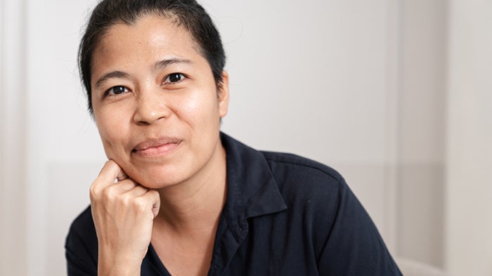 Free speech activist Pimsiri Petchnamrob in Bangkok, Thailand.