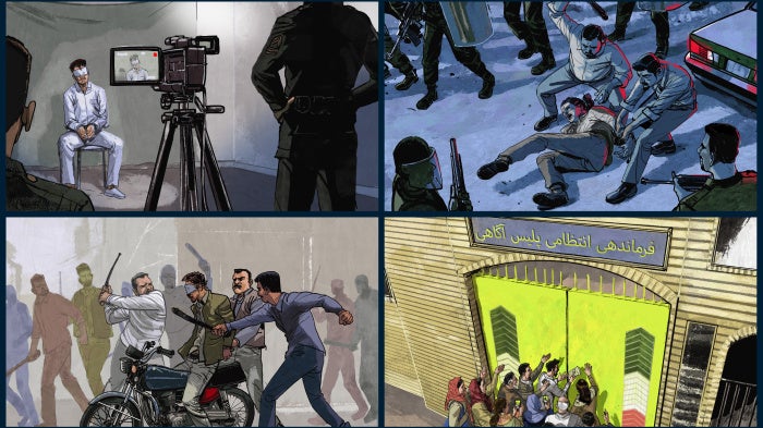 collage of four illustrations