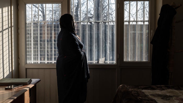 An Afghan hospital medic inside a home in Afghanistan, February 17, 2026.
