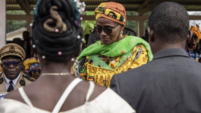 Marie-Thérèse Abena Ondoa, Minister of Women's Empowerment and the Family, at the International Day of Rural Women celebrations in Nguibassal, Centre Cameroon, October 17, 2022. 
