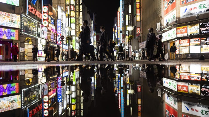 The Kabukicho entertainment district in Tokyo, Japan, October 1, 2021.