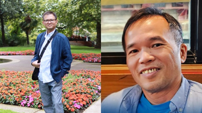 Nguyen Duc Thuan (left) and Tran Hiep.