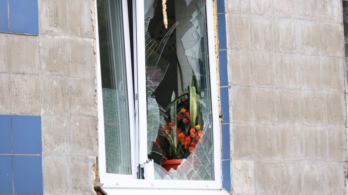 A shattered window 