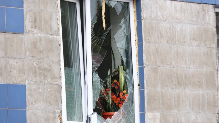 A shattered window 
