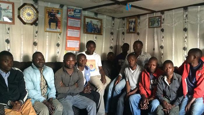 Twelve people arrested during a peaceful demonstration organized by the LUCHA youth movement in Goma, eastern Democratic Republic of Congo, on November 28. 