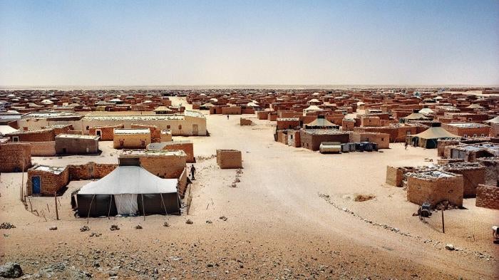 A Sahrawi refugee camp near Tindouf, Algeria, Tindouf.