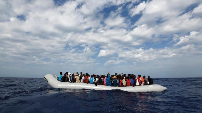 migrants in the Mediterranean 