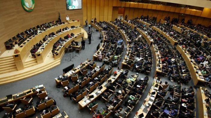 A general view shows delegates during the 26th Ordinary Session of the Assembly of the African Union (AU) at the AU headquarters in Ethiopia's capital Addis Ababa, January 31, 2016.