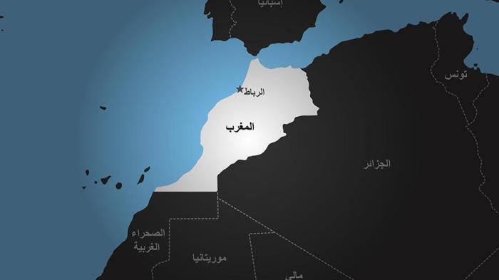 Morocco map placeholder Arabic