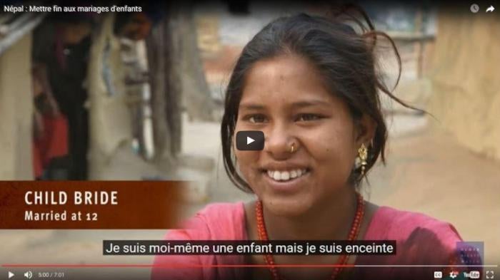 Népal - Halte aux mariages d’enfants. Vidéo HRW sous-titrée en français.
