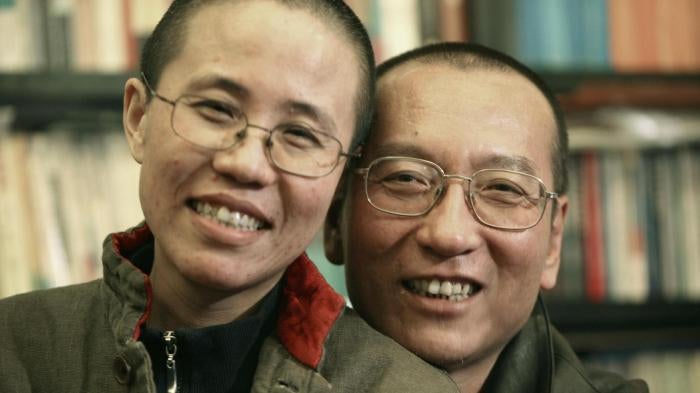 Liu Xiaobo, the 2010 Nobel Peace Prize winner, and Liu Xia, pictured before his arrest in 2008. 