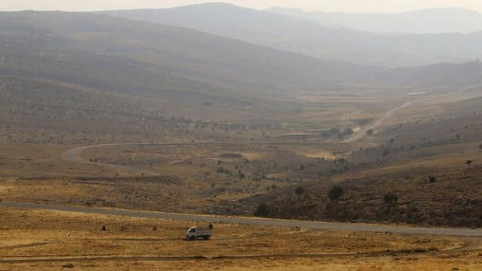 A general view of Mount Sinjar in northern Iraq August 13, 2014. © 2014 Reuters
