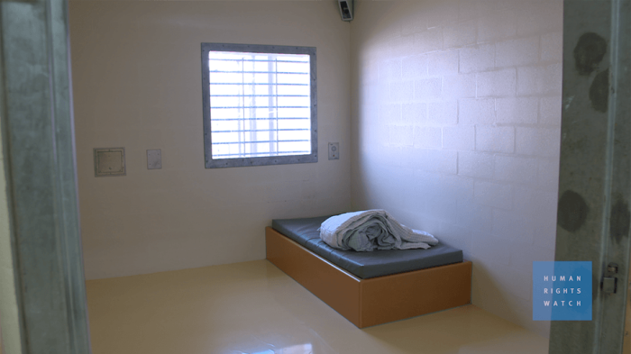 A photo of a cell in an Australia Prison.