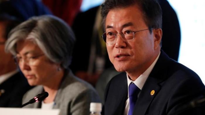 South Korea's President Moon Jae-in, in Tokyo, Japan, May 2018. © 2018 REUTERS/Kim Kyung-Hoon/Pool