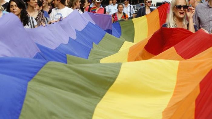 Members of Romania's gay community attend the GayFest Parade 2011 in Bucharest June 4, 2011.