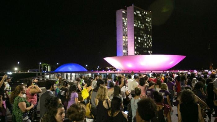 Women protest Brasilia