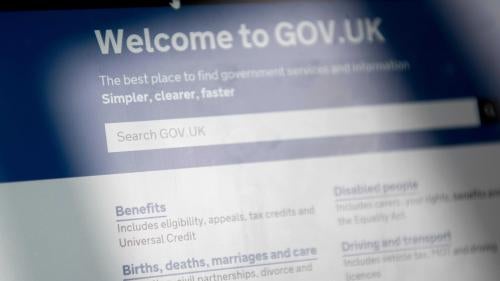 A UK government web page that says "Welcome to GOV.UK"
