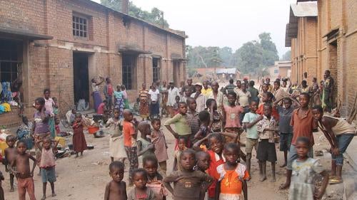 Several thousand ethnic Batwa, or Pygmy, sought refuge in an abandoned factory building known as Cotanga in Nyunzu, southeastern Democratic Republic of Congo, following a nearby attack on a displacement camp by ethnic Luba militia fighters on April 30.