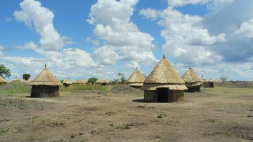 The new village of Bildak in Ethiopia's Gambella region, which the semi-nomadic Nuer who were forcibly transferred there quickly abandoned in May 2011 because there was no water source for their cattle.