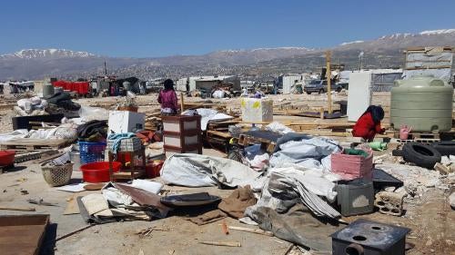  Syrian refugees being evicted from the vicinity of the Rayak air base in Bekaa, Lebanon. 
