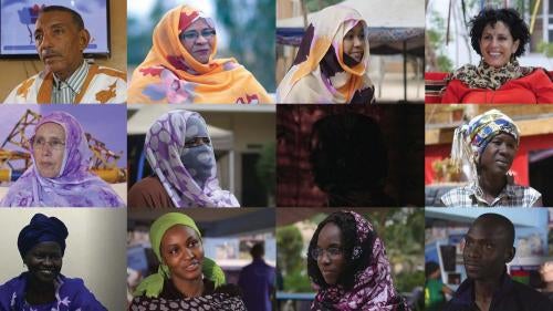 ناجيات من الاغتصاب، وقائدات منظمات غير حكومية ونشطاء يدعمون حقوق النساء والفتيات في موريتانيا، نواكشوط، 2018. 