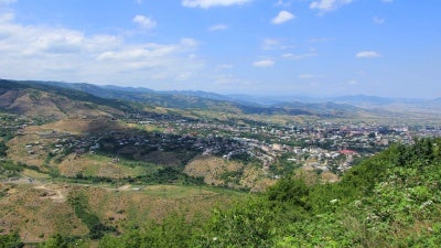 View of Stepanakert/Khankendi, Nagorno-Karabakh administrative center.