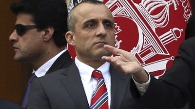 Afghan Vice President Amrullah Saleh at an inauguration ceremony in Kabul, Afghanistan, March 9, 2020. 