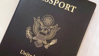 A U.S. Passport cover shown on May 25, 2021, in Washington, D.C.  