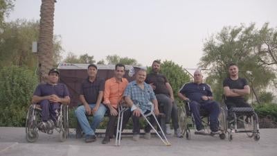 Iraqi disability rights activists gather in Baghdad.