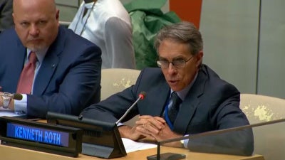 Ken with Karim Khan at UNSC