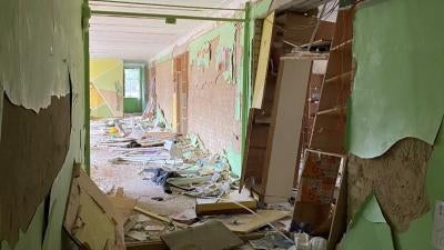 Damage caused to School 21
