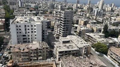 Damage caused by an Iranian missile strike that killed nine civilians, including three children, in the Israeli city of Bat Yam, south of Tel Aviv, on June 15, 2025. Photo taken on July 1, 2025.