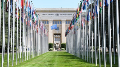 Palais des Nations in Geneva, Switzerland, June 16, 2025. 