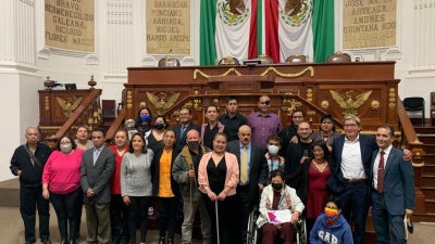 People standing in Mexico City Congress