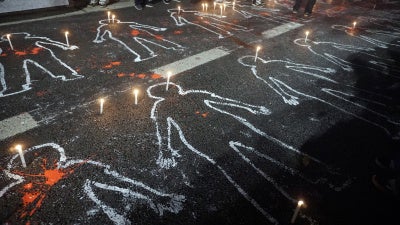Demonstration against police raid in Rio de Janeiro
