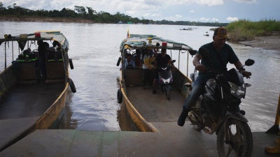 Puerto Asís pier in Putumayo, Colombia, on October 19, 2025.