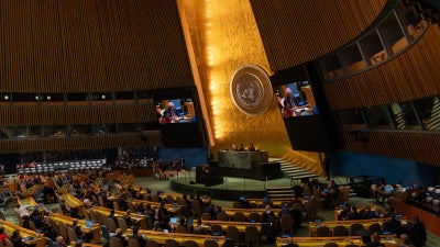 United Nations General Assembly at the UN Headquarters in New York, NY, US, on January 15, 2026.
