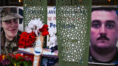 The site of the shooting of US National Guard members Spc. Sarah Beckstrom and Air Force Staff Sgt. Andrew Wolfe in Washington, DC, December 10, 2025.