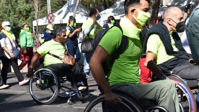 Participants in the International Day of Persons with Disabilities demonstration in Mexico City, 2022. 