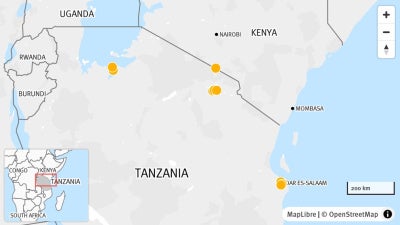carte de la Tanzanie
