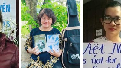 Left to right: Hoang Thi Hong Thai, Can Thi Theu, Pham Doan Trang, and Dinh Thi Thu Thuy. 