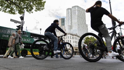People moving through the Kurfurstendamm and Tauentzienstrasse shopping districts in Berlin, Germany, August 22, 2025. 