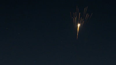 Iranian ballistic cluster munitions are launched toward Tel Aviv, Israel on March 27, 2026. 