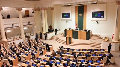 The Parliament plenary session in Tbilisi, Georgia, December 17, 2025. 