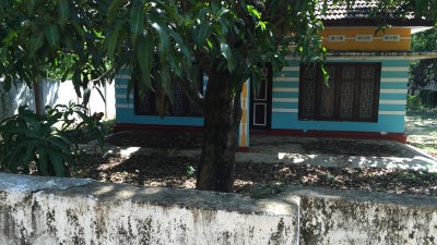   The shuttered former office compound of Action Contre la Faim (ACF) in Muttur, Sri Lanka, October 22, 2015. 