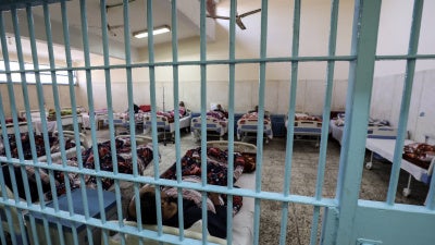 Inmates receiving medical treatment at the clinic of Borg el-Arab prison near Alexandria, Egypt, November 20, 2019.